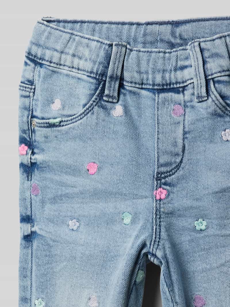 s.Oliver RED LABEL Skinny fit jeans van katoenmix met geborduurd hart model 'TREGGINGS'