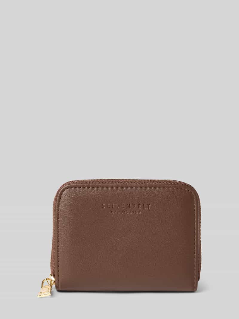 Seidenfelt Portemonnee met label in reliëf model 'YLVA'