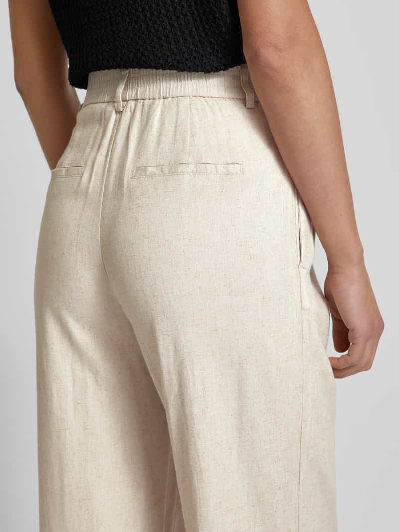 Object Wide leg stoffen broek met geweven motief model 'LIVA LO'