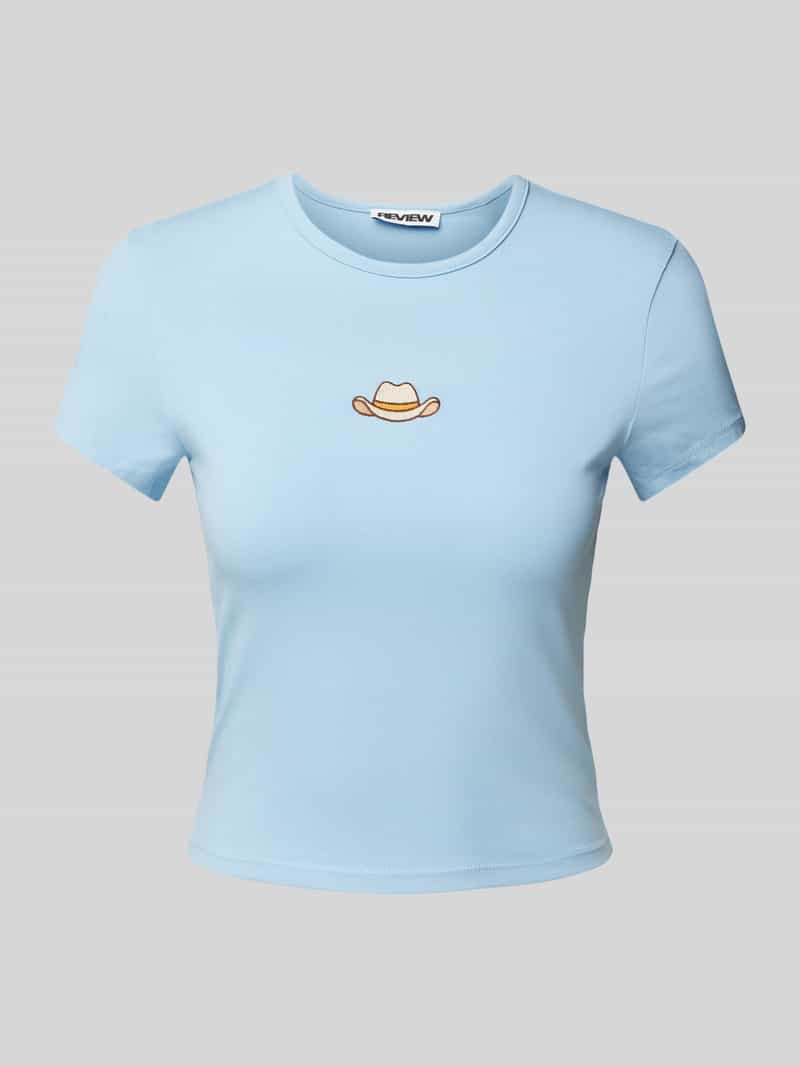 T-shirt met labelstitching