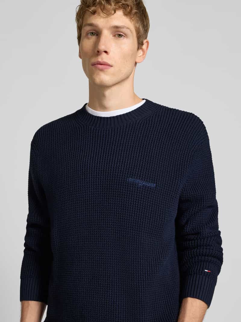 Tommy Jeans Regular fit gebreide pullover van zuiver katoen