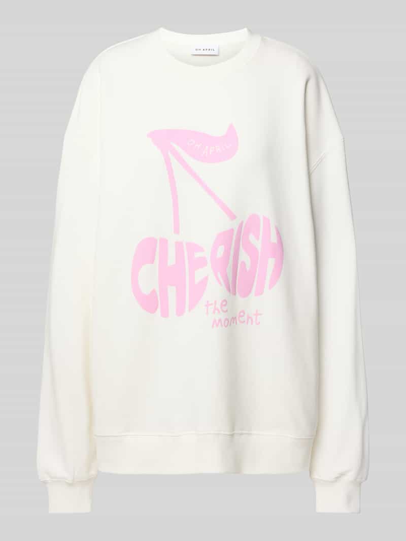 OH APRIL Oversized sweatshirt met motief- en statementprint