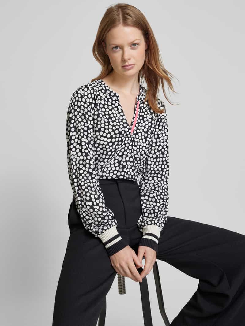 Emily Van den Bergh Regular fit blouse met tuniekkraag