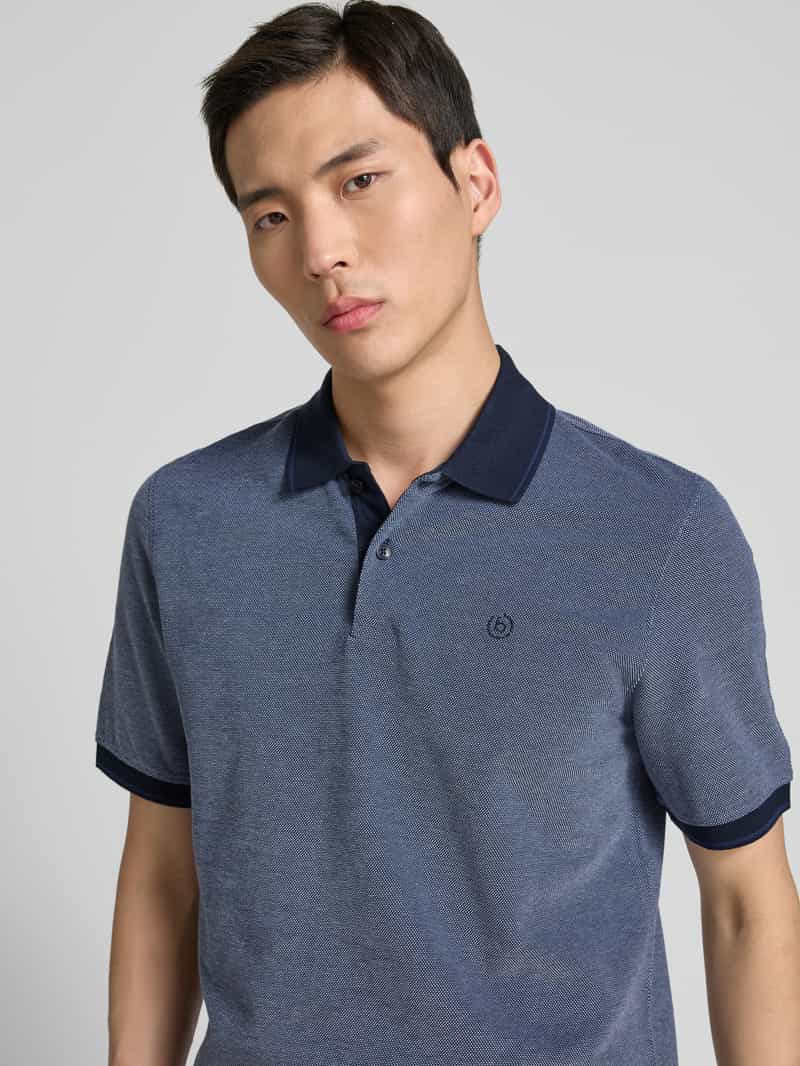 Bugatti Poloshirt met labelstitching