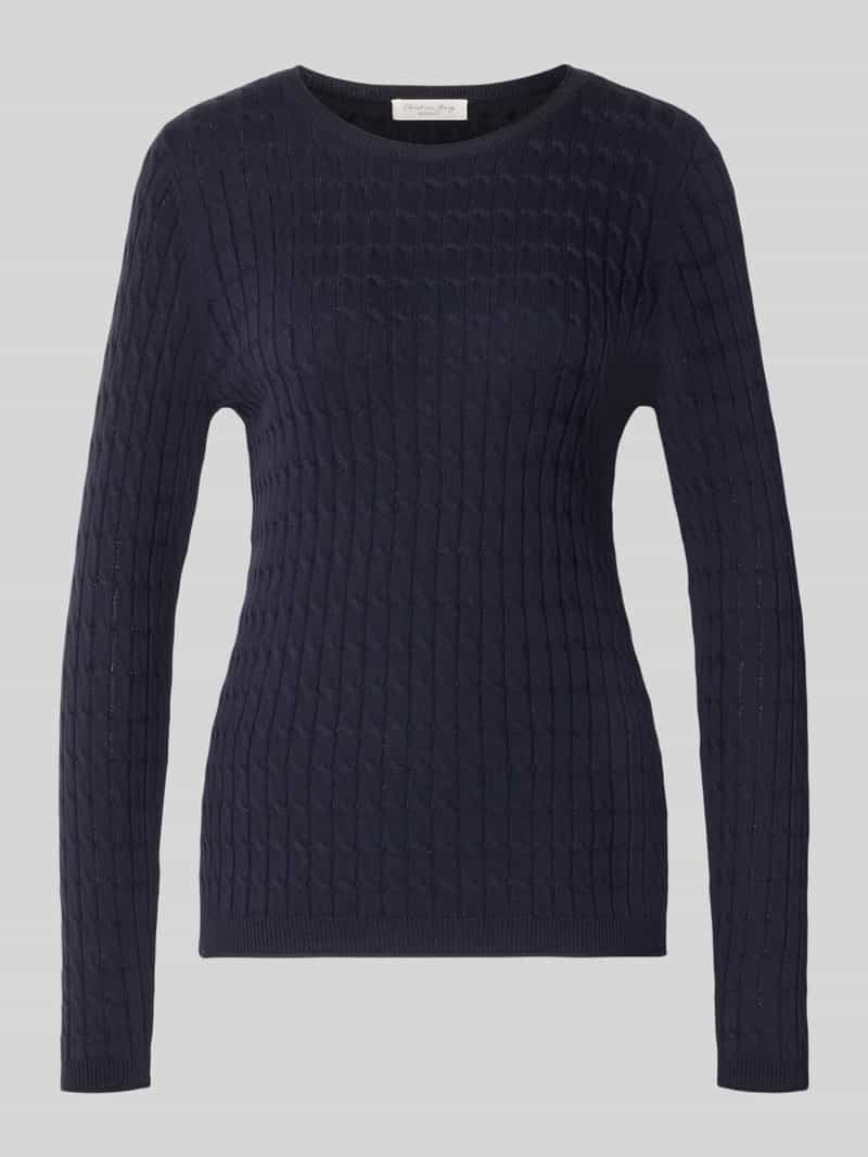 Christian Berg Woman Slim gebreide pullover met kabelpatroon