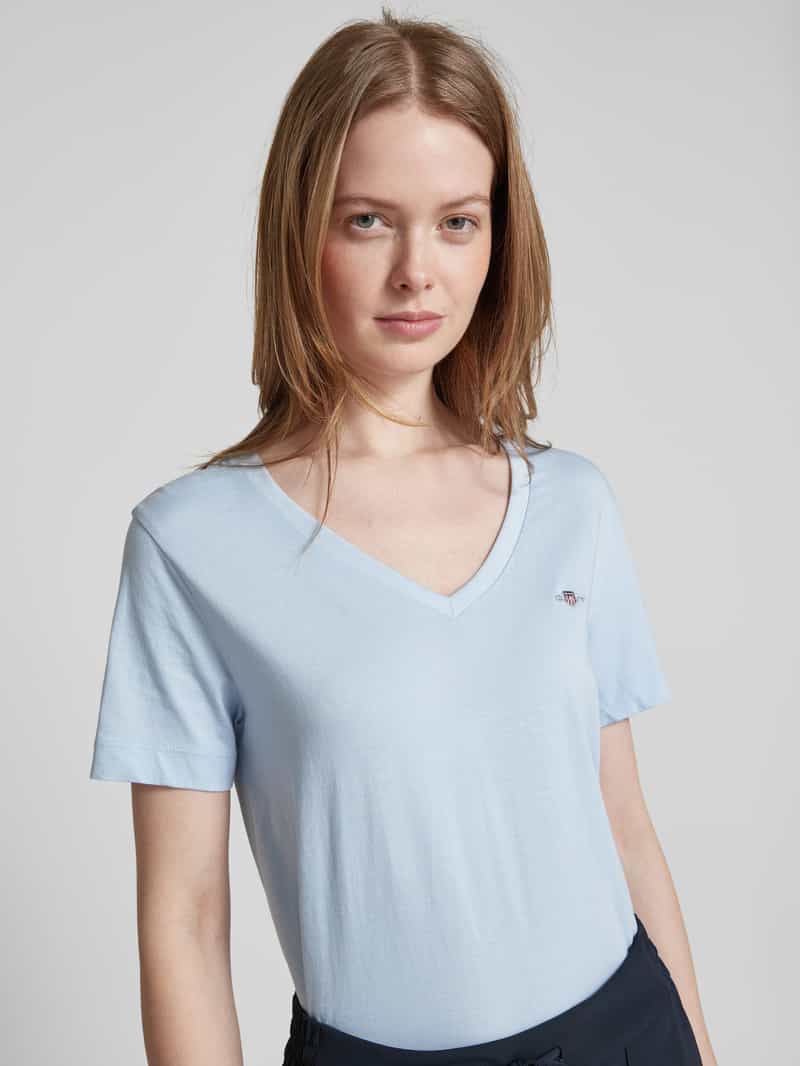 Gant T-shirt met labelstitching