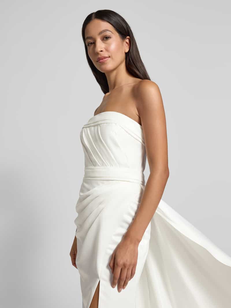 luxuar Avondjurk in off shoulder-look met loopsplit