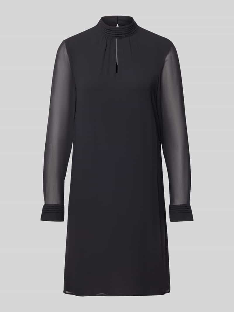 s.Oliver BLACK LABEL Regular fit chiffon jurk met opstaande kraag