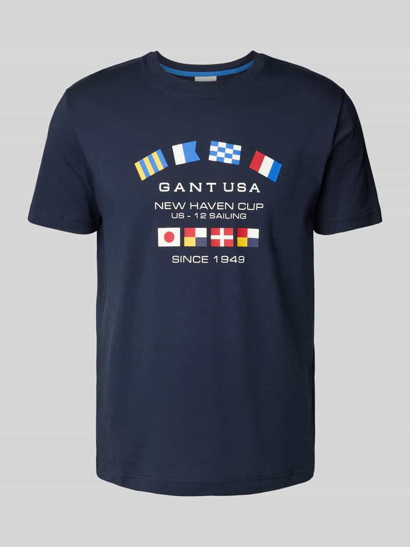 Gant T-shirt met labeldetails