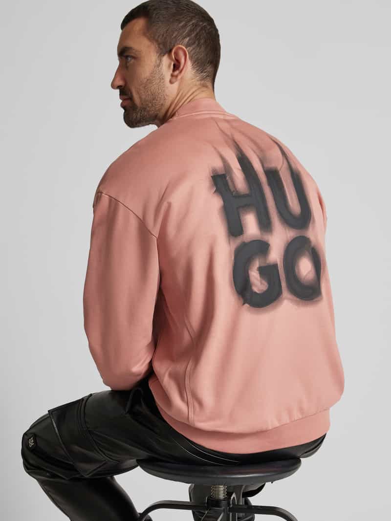 HUGO Sweatshirt met labelprint model 'Durungu'