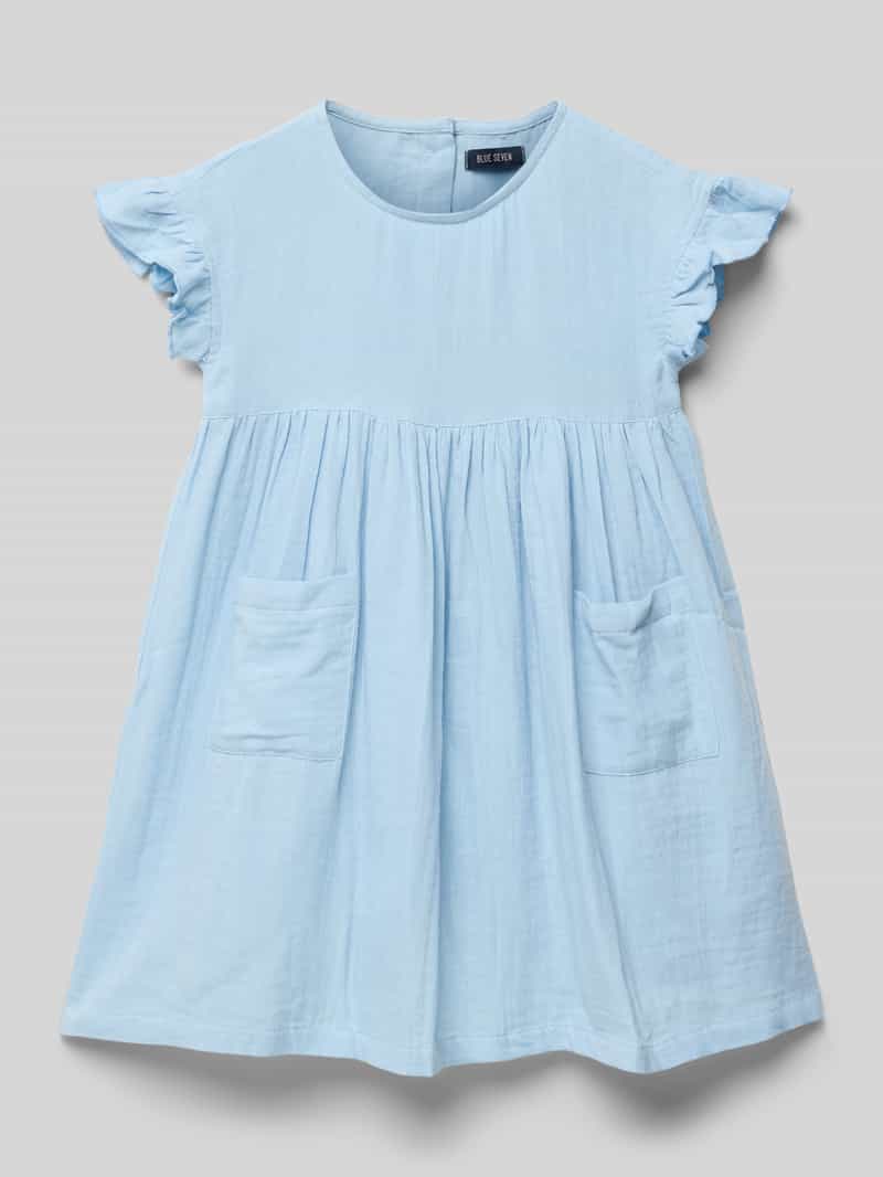 BLUE SEVEN Jurk met steekzakken en knoopsluiting aan de achterkant