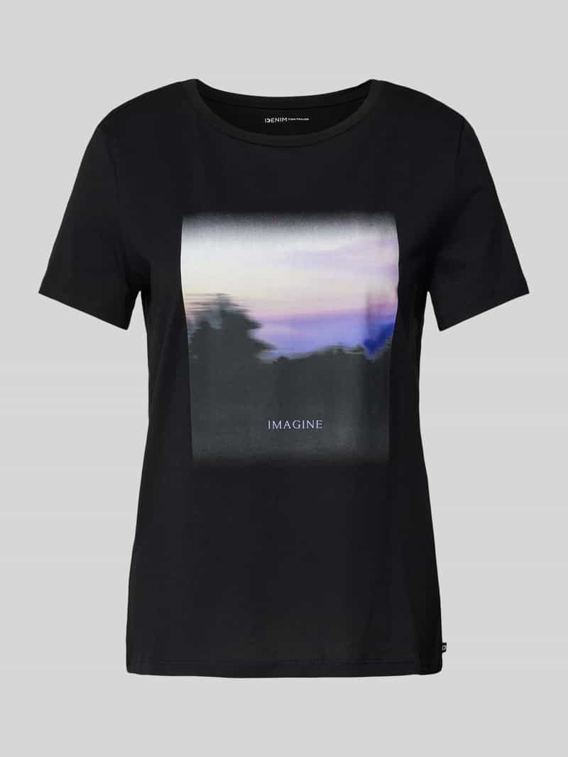 Tom Tailor Denim Regular fit T-shirt van puur katoen met fotoprint