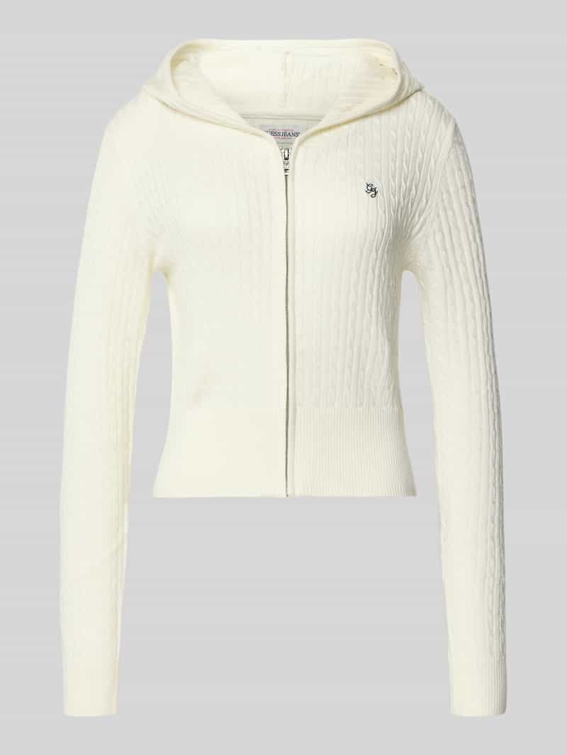 Guess Jeans Gebreid jack met wol en zijde