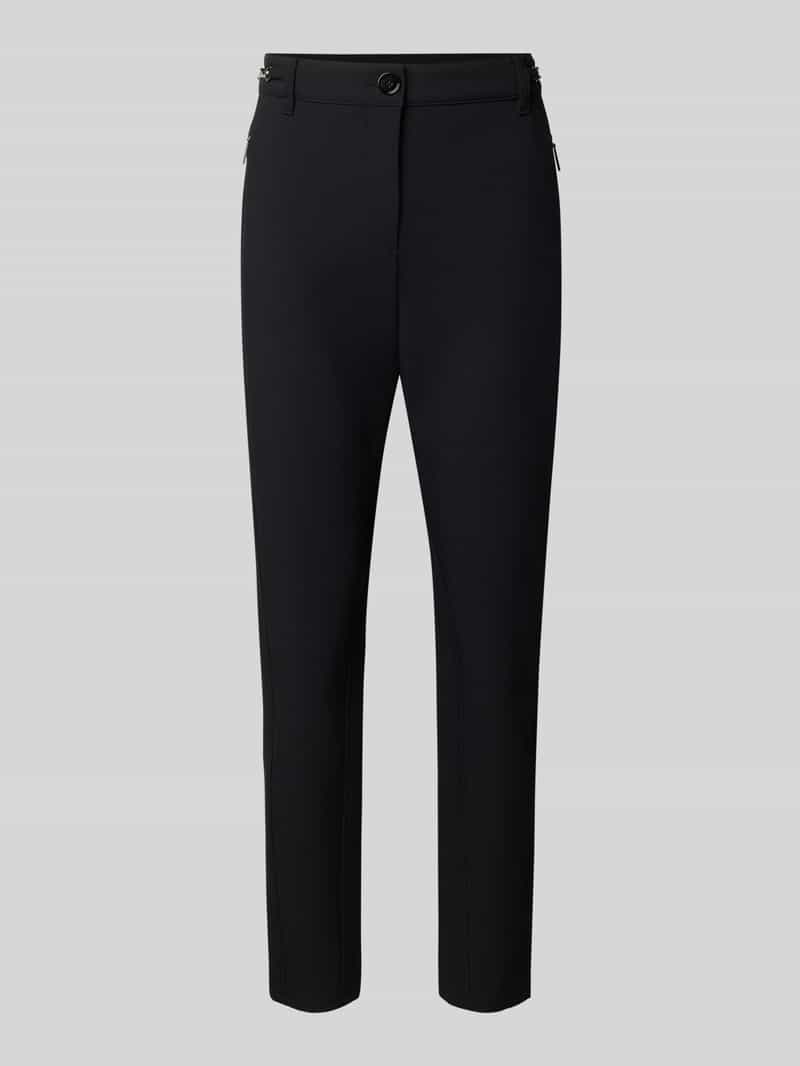 Marc Cain slim fit broek met ritszakken