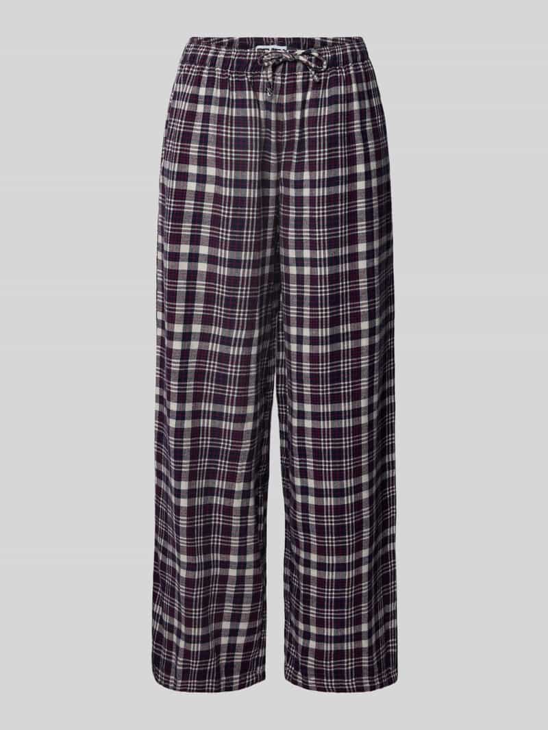 relaxed fit stoffen broek met tunnelkoord