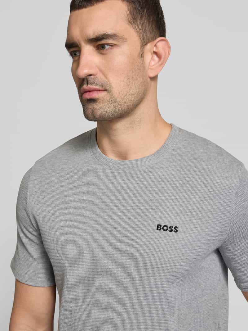 Boss T-shirt met labelstitching