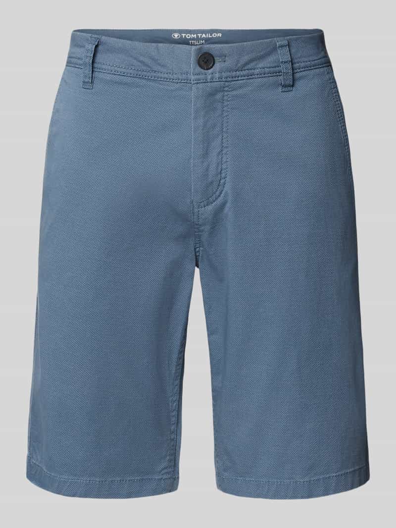 Tom Tailor Slim fit bermuda van katoenmix