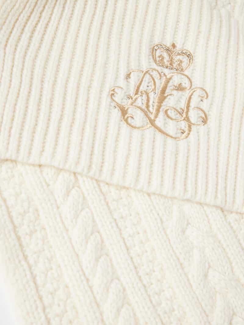 Lauren Ralph Lauren Sjaal met wol en kabelpatroon