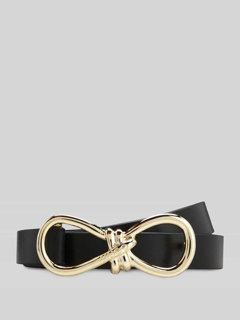 HUGO Riem van echt rundleer met logodetail model 'Vita_Sz15'