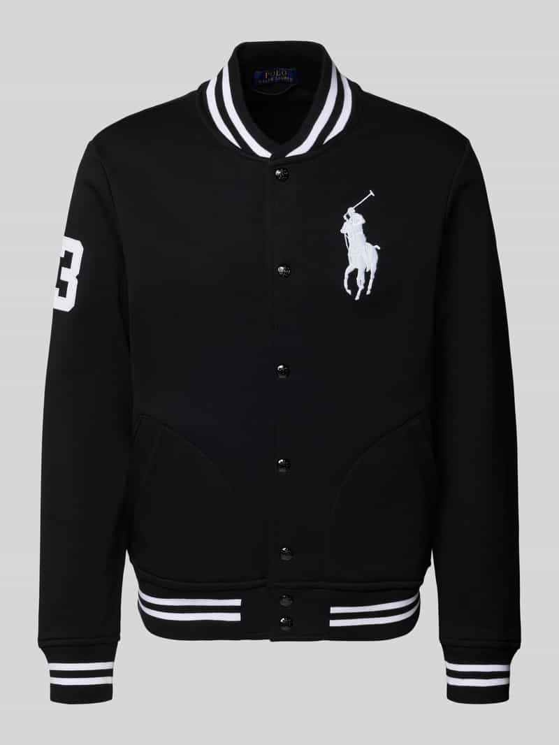 Polo Ralph Lauren Collegejack met knoopsluiting en labelstitching