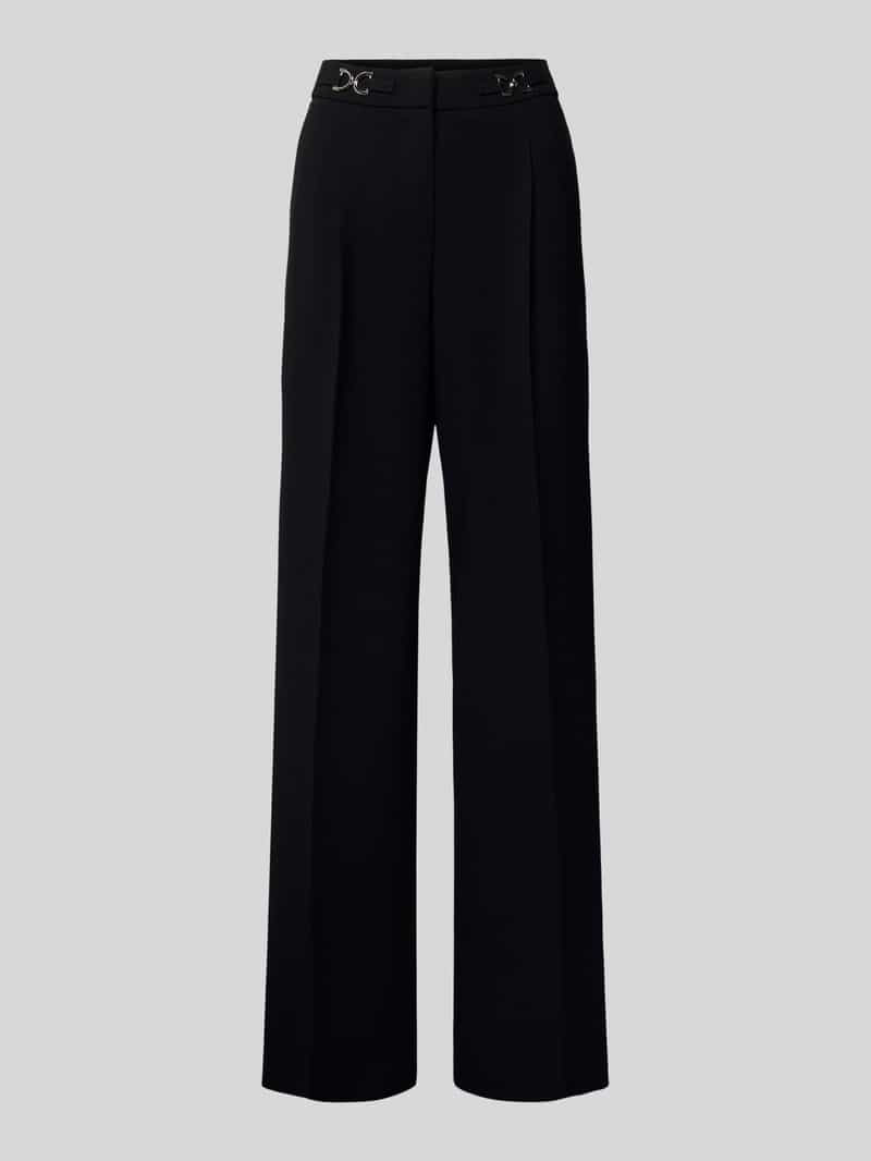 TONI Wide leg stoffen broek met bandplooien model 'luisa'
