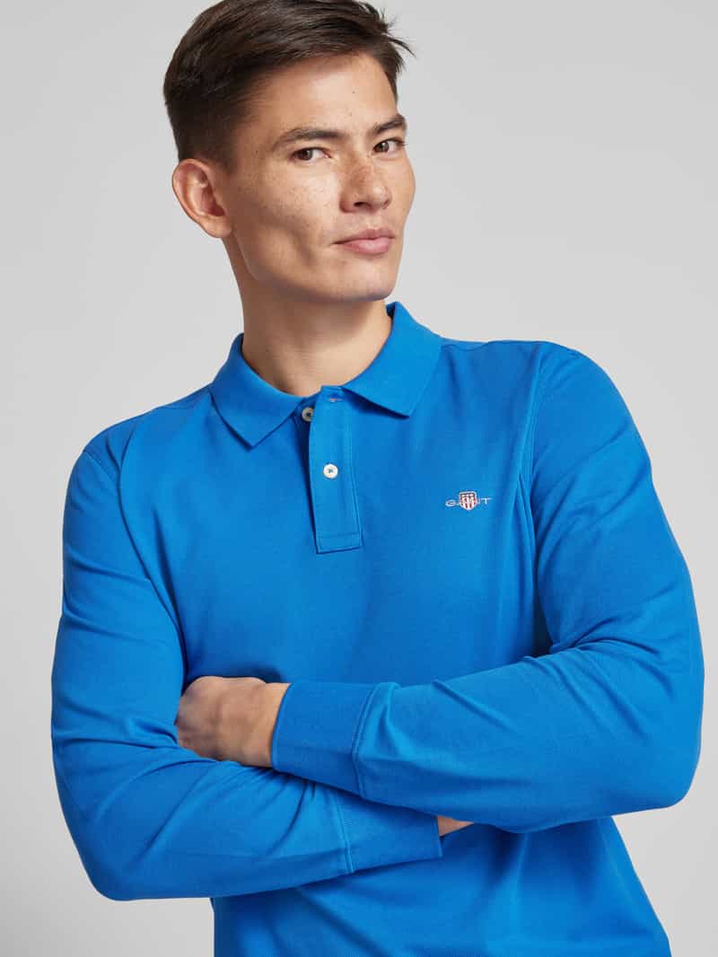Gant Regular fit poloshirt met labelstitching model 'SHIELD'