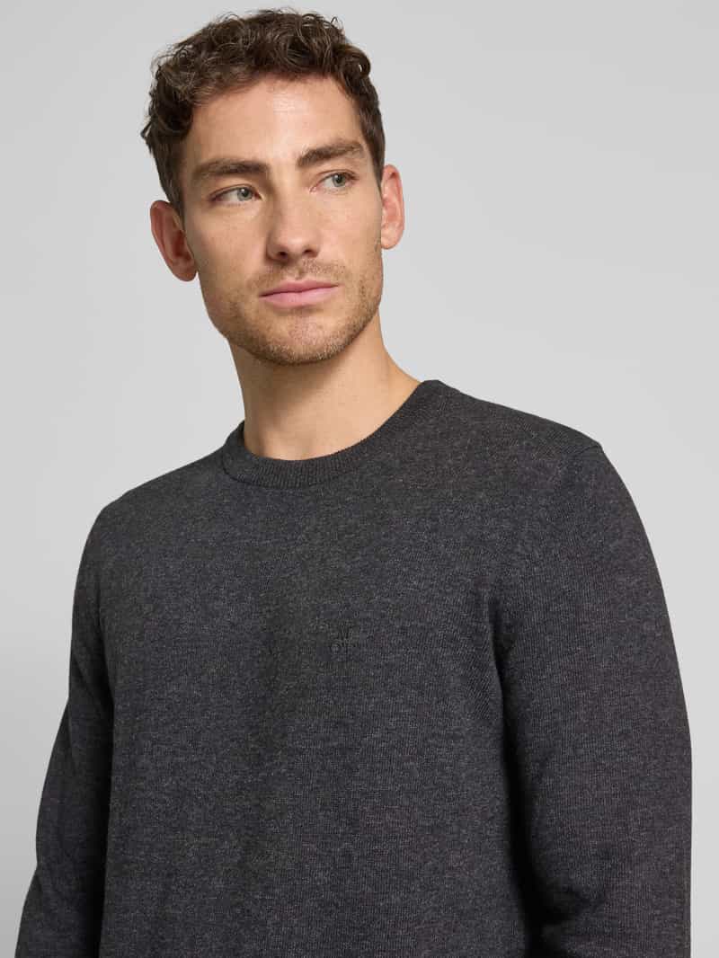 Marc O'Polo Regular fit pullover van katoenmix met scheerwol