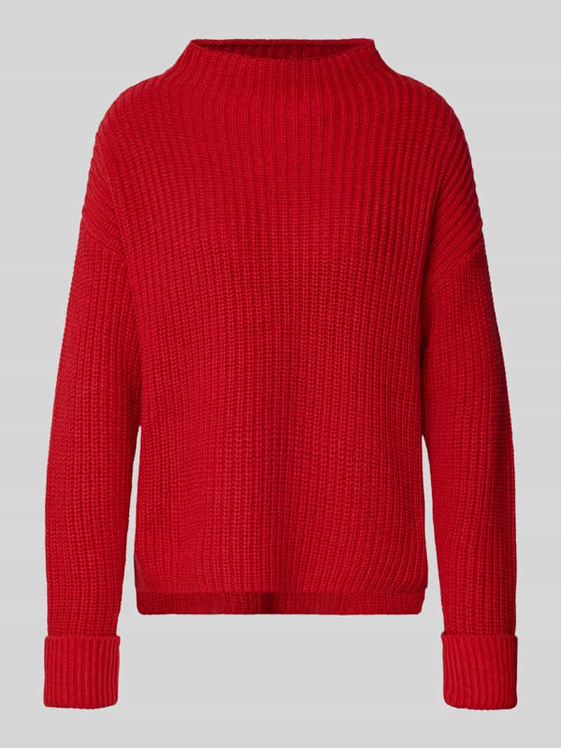 Selected Femme Regular fit gebreide pullover van katoenmix model 'SELMA'