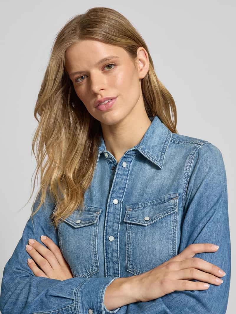 G-Star Raw Slim fit jeansblouse met borstzakken