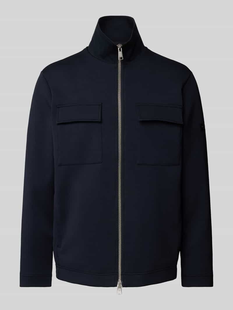 Marc O'Polo Regular fit sweatjack van hoogwaardige scuba-interlock-sweatstof