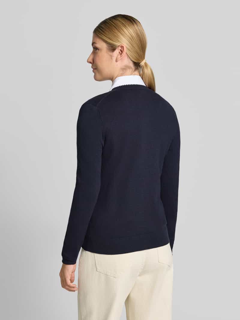 Christian Berg Woman Regular fit gebreid jack van viscosemix met geschulpte zoom