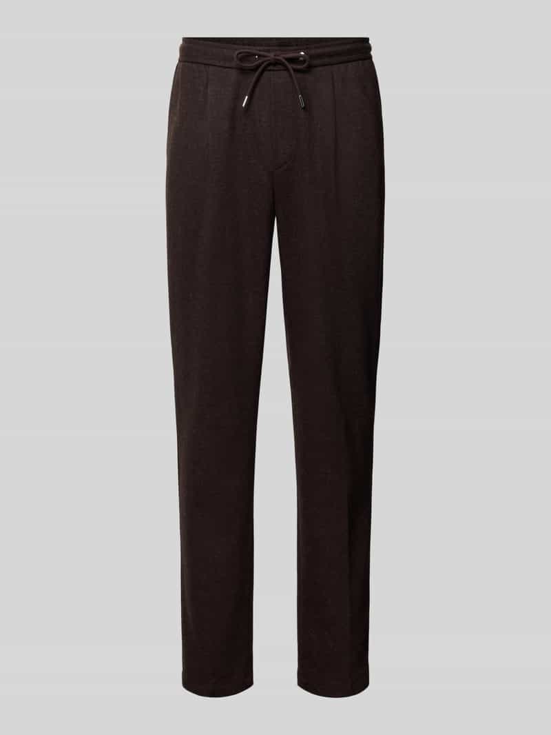 Profuomo Broek met elastische band en tunnelkoord