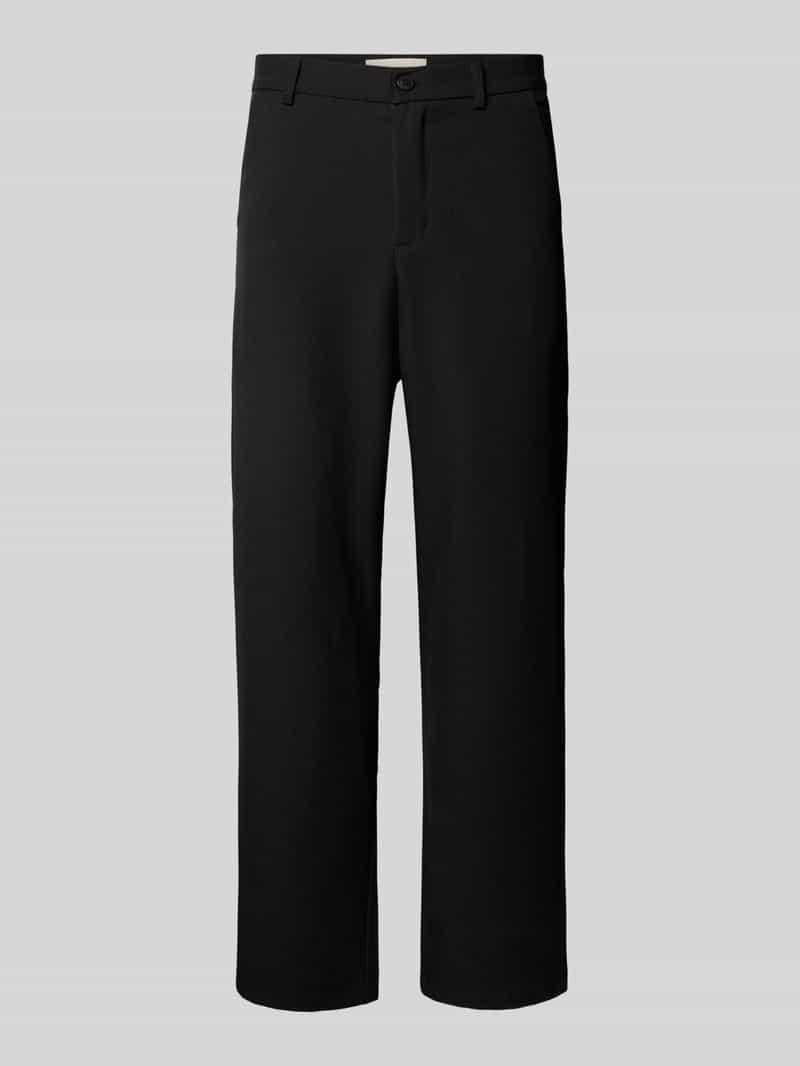 ANOTHER COTTON LAB Straight leg stoffen broek met labeldetail