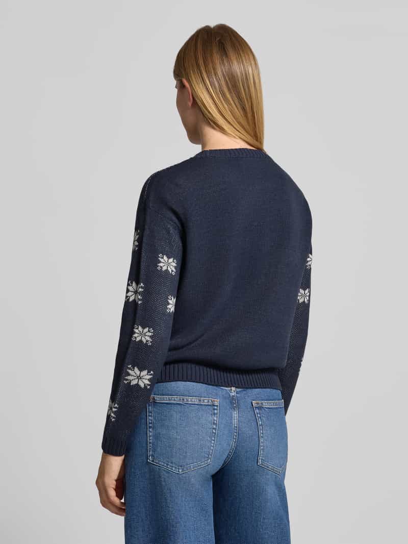 Vero Moda Regular fit pullover met pailletten-opschrift model 'VMJOLLY'