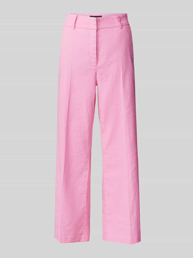 CAMBIO Regular fit linnen broek met persplooien model 'CALIFORNIA'