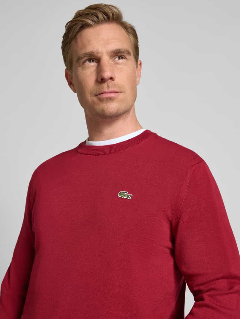 Lacoste Regular fit gebreide pullover van katoenmix