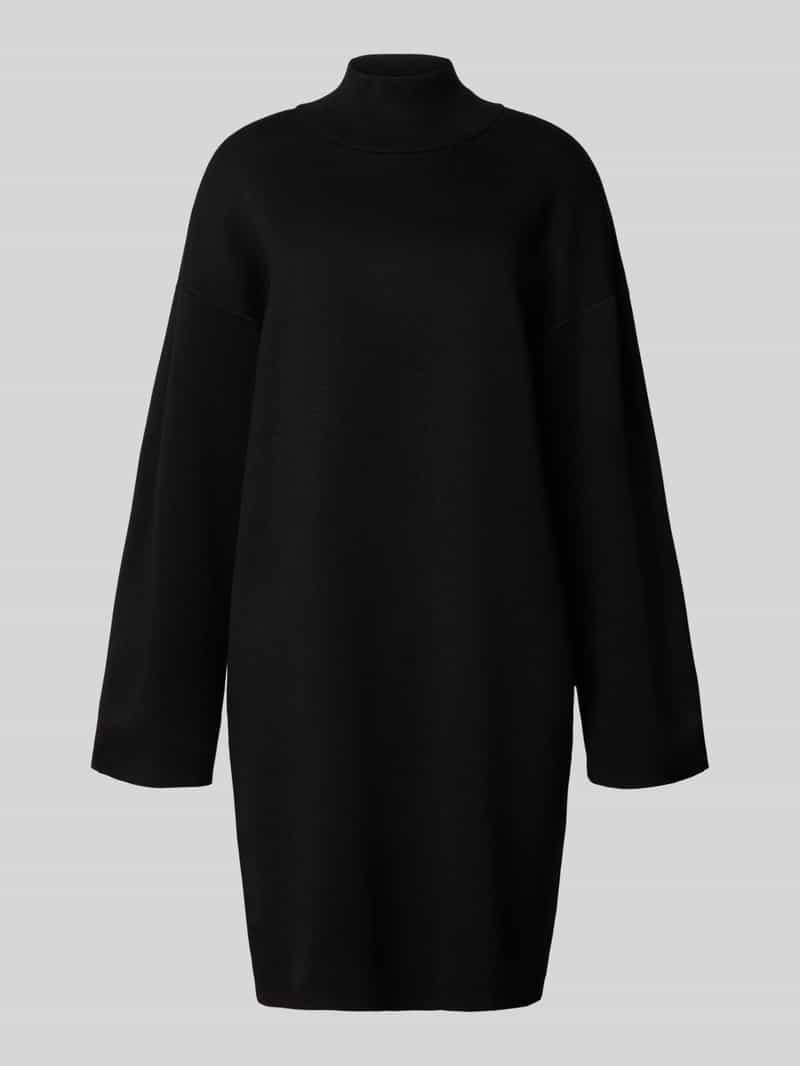 Jake*s Collection Gebreide jurk van viscosemix met opstaande kraag