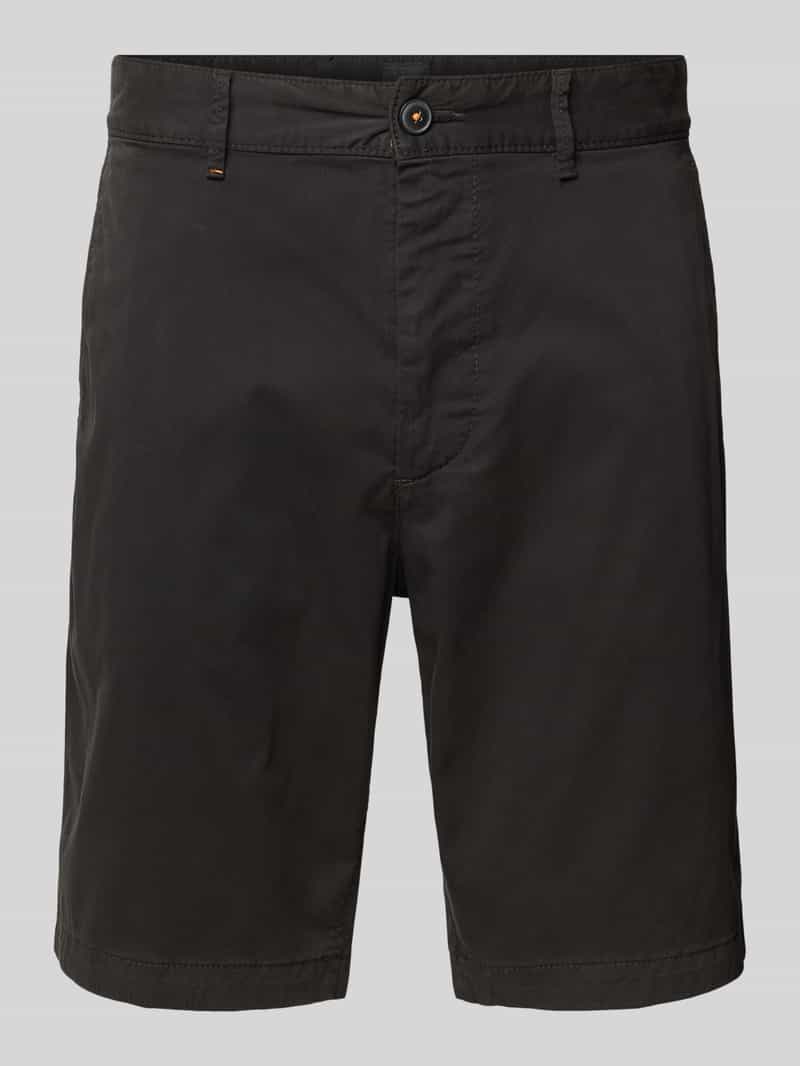 Boss Orange Korte slim fit chino met ceintuurlussen
