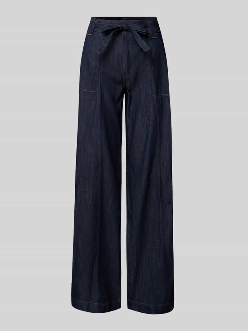 MAC Wide leg jeans met strikceintuur model 'Sienna'