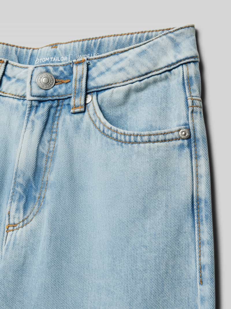 Tom Tailor Wide leg jeans van zuiver katoen