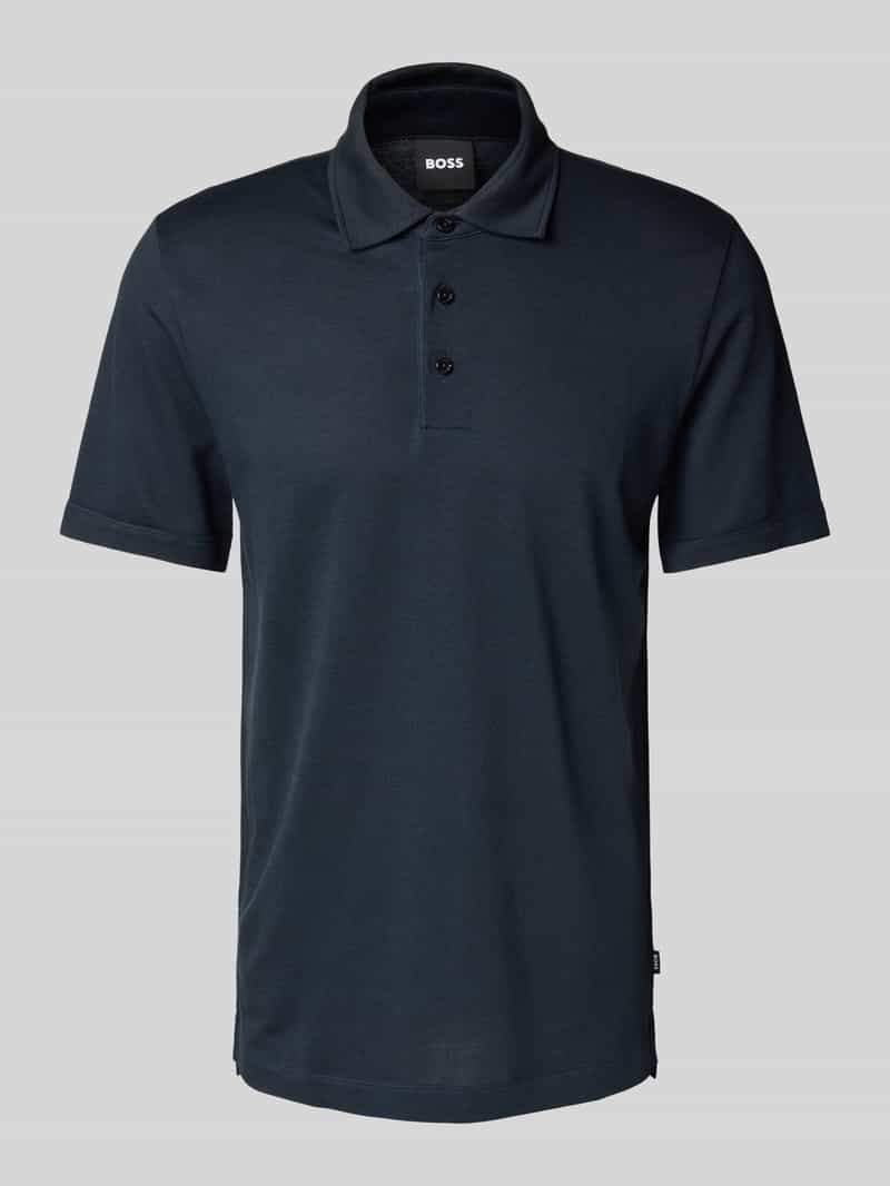 Boss Slim fit poloshirt met labeldetail model 'Press'