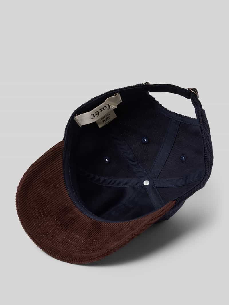 Forét Baseballpet van corduroy met labelstitching model 'HAWK'