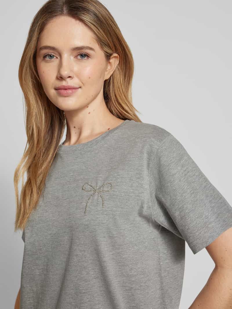 Ichi T-shirt met applicatie model 'NYNNA'