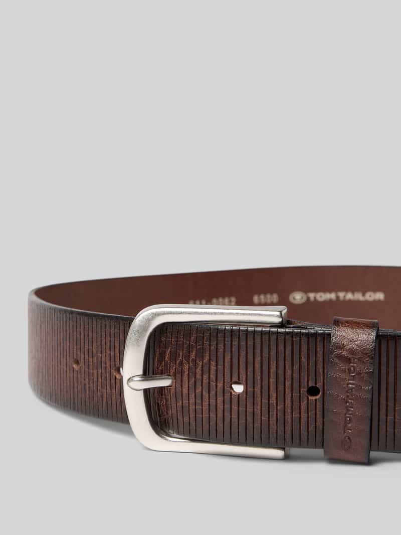 Tom Tailor Riem van echt leer model 'ROY'