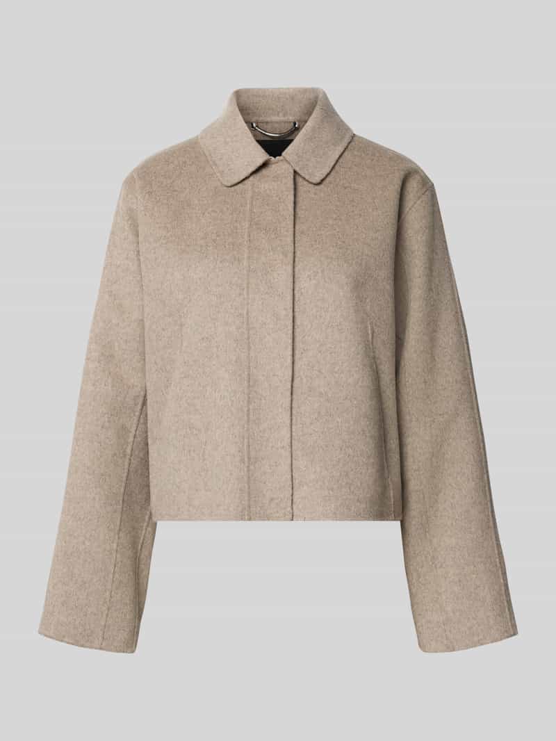 Boss Boxy fit wollen jack met blinde knoopsluiting model 'CAFETA'