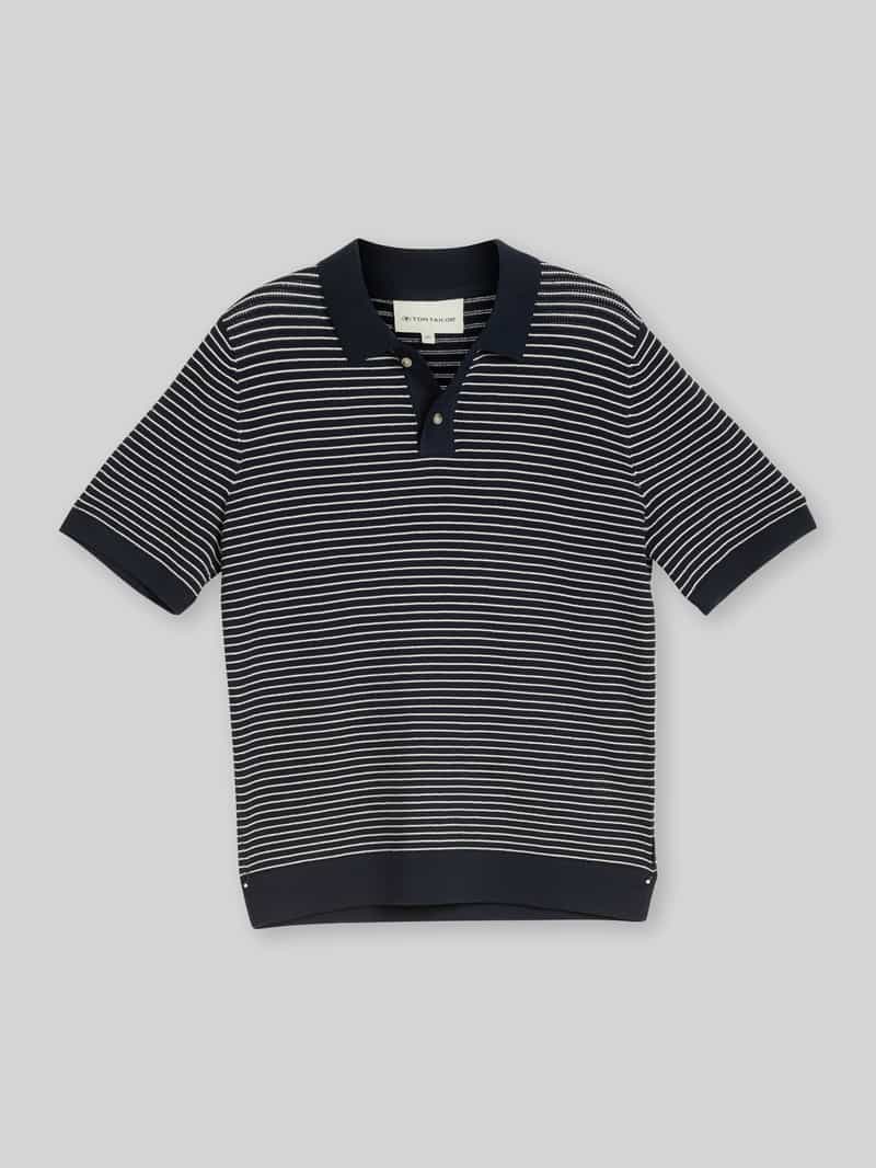 regular fit poloshirt van een katoen in gebreide look