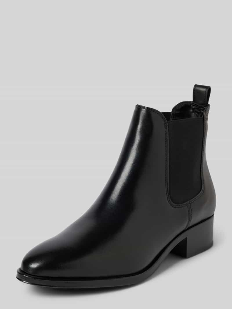 Tamaris Chelsea boots van leer met blokhak