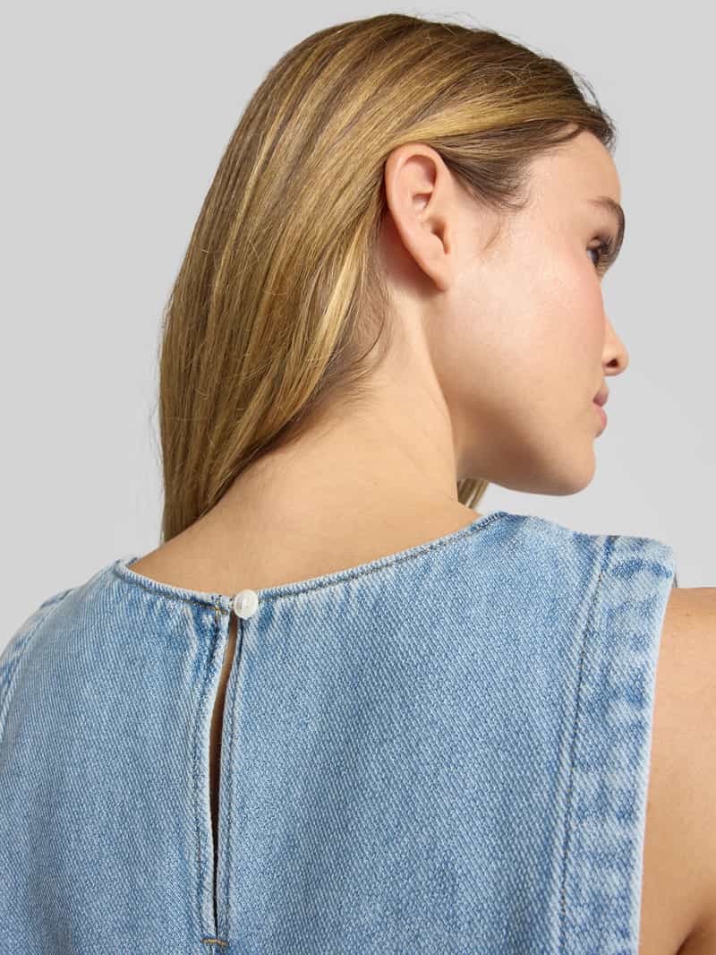 Jake*s Casual Relaxed fit jeansblousetop met ronde hals