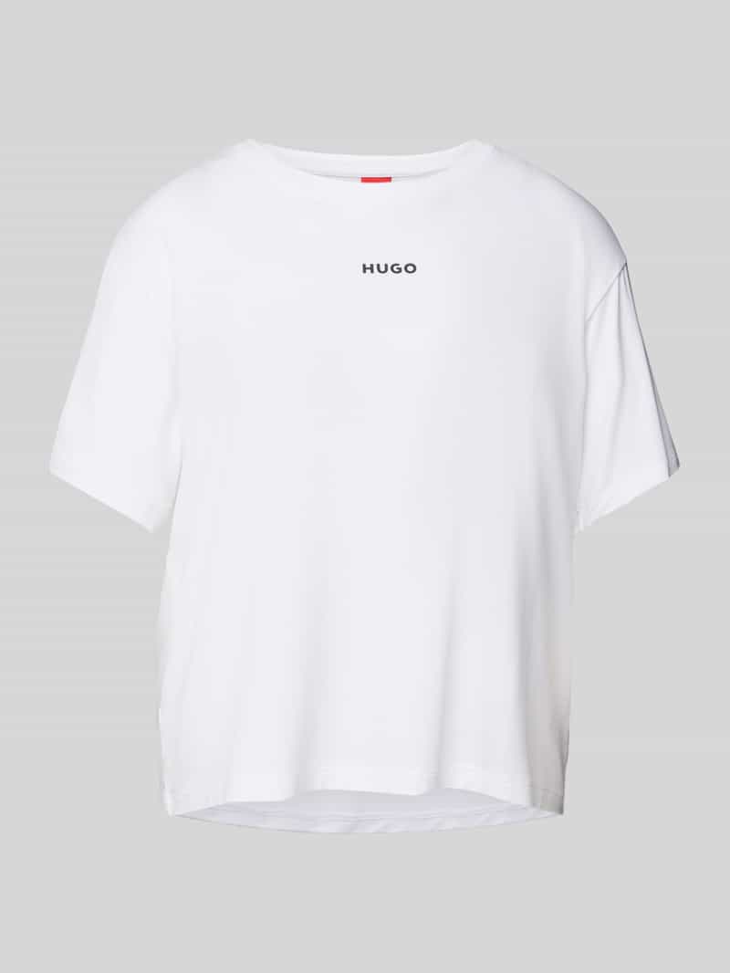 HUGO T-shirt met labelprint model 'Clelia'
