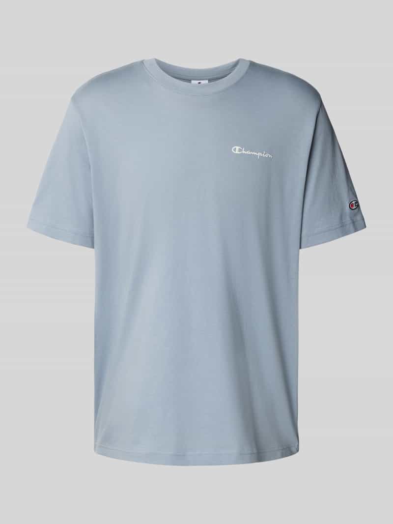 Champion T-shirt met logostitchings en ronde hals